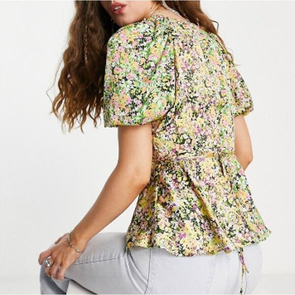 * New ~ TOPSHOP , NORDSTROM ~Multi Floral Mix And Match Blouse Size 8 - Picture 2 of 8